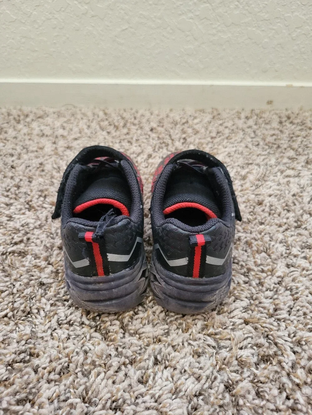 Kids Athletic Sneakers - Blue and Black/Red